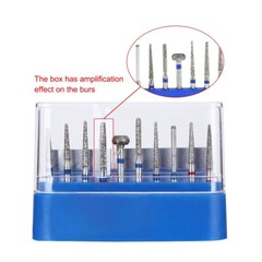 10Pc Dental FG Diamond Burs Kit FG-101 For Crown & Bridge Preparation Anterior
