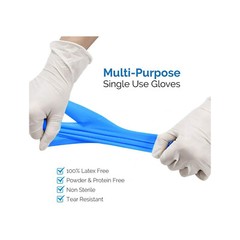 Synmax Disposable Examine Gloves Multipurpose Cleaning Powder Free Blue XL 100ct