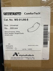 Alpha ProTech Sleeve Cover Chemical Resistant Universal Size White 300 Covers