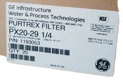 PURTREX FILTER CARTRIDGE, GE PX20-29 1/4 (1193053) Case Of 20