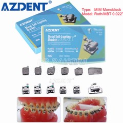 AZDENT Dental Orthodontic Self-Ligating Brackets Braces Mini MBT/ Roth 022