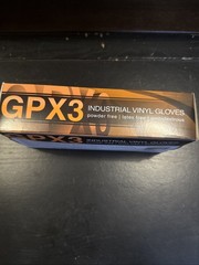 Gpx3 Industrial Vinyl Gloves Powder Free Latex Free Ambidextrous EXTRA LARGE