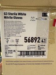50 Pairs Kimtech Sterile White Nitrile Gloves Size 8.5 (Medium)