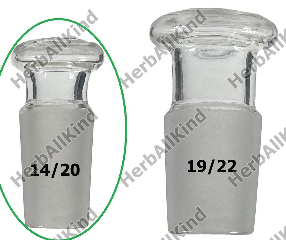 Hollow Stopper Plug Borosilicate Lab Glass Joint #14 #19 14mm 19mm 14/20 19/22