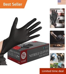 Ambidextrous 4mil Nitrile Disposable Gloves – Stretchy, Waterproof, and Durable