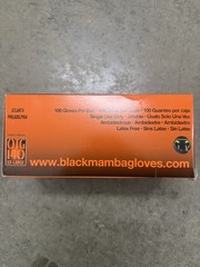 Black Mamba Orange Torque Grip Nitrile Powder-Free Gloves XX-Large 100 Count