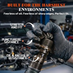 ANBOSON Nitrile Gloves Large Powder-Free Latex-Free for Food Prep 100 Ct