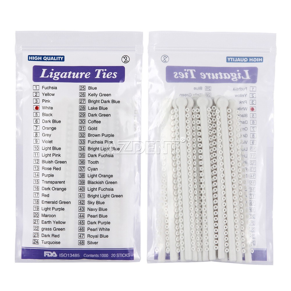 1000pcs Dental Orthodontic Elastic Ligature Ties Brackets Braces Rubber Bands