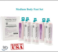 Dental MEDIUM BODY FAST SET VPS PVS Impression Material FAST Set 50ML, USA