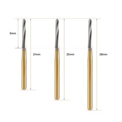 5pcs Cortadores de hueso tungsteno de carburo dental fresas de acabado FG 21mm