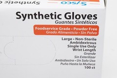 400 Count Case Sysco Classic Synthetic Gloves Foodservice Grade Large 8401036
