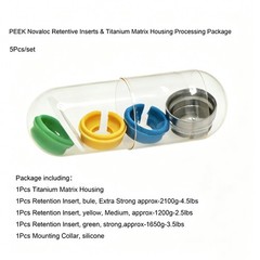 US Dental Novaloc Retention Insert Cap Tool Peek Inserts Titanium Matrix Housing
