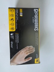 GLOVEPLUS Gloveworks Clear Vinyl Industrial Gloves, Box of 100, Size XL