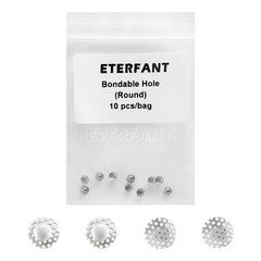 10XETERFANT Dental Ortho Bondable Lingual Buttons Round Base with Hole 10pc/pack