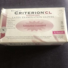 Henry schein criterion cl powder free latex examination gloves size Xsmall