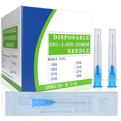 100 Pack 23G 1 Inch Lab Needls, Disposable Luer Lock Sterile Supplies