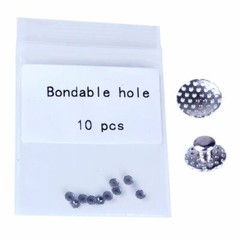 10 Pc/Pack Dental Orthodontic Lingual Button Hole Bondable Mesh Base- Perforated