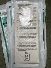 DermAssist Elbow Length Latex Surgical Gloves, 5 Pairs, Size 7.5