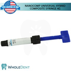 NanoComp Universal Hybrid Composite Dental Filling Syringe Restoration 4g Shades