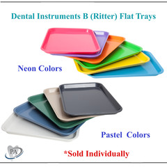 DENTAL SET-UP FLAT Tray SIZE B (RITTER) or SIZE F (Mini), Autoclavable Tray 250F