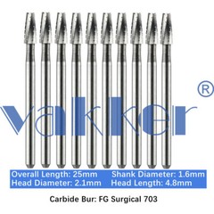 10/Pack Dental Surgical Carbide Burs Latch Type RA SURG Burs Low Speed RA1/4 RA1