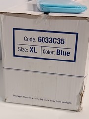 Box of 75: Tronex Healthcare 6033C35 Thumb Hook Style CPE Gown 120x104cm XL Blue