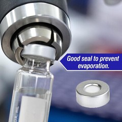 Aluminum Crimp Vial Cap Seal&Natural PTFE/Silicone Septa for Headspace Vial,20mm