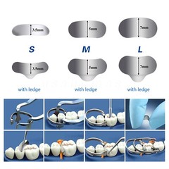 50 Pcs Dental Metal Matrices Matrix Band Sectional Contoured Refill S/M/L 35μm