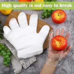 500 Count Disposable Poly Plastic Gloves for Cooking, Food Prep and Food Service