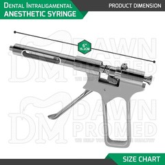 Dental Tralig Anesthetic Syringe Gun Intraligamental 1.8cc Injection German Gr