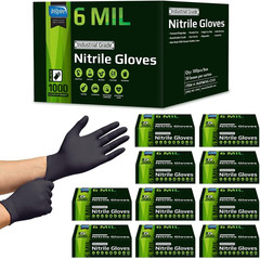 Disposable Gloves Black Latex Free 6mil Black or 8 Mil Orange