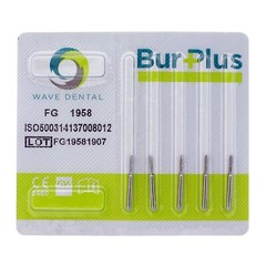 Wave Dental Crown Metal Cutting Burs Carbide FG 1957 1958 for High Speed 1.6mm