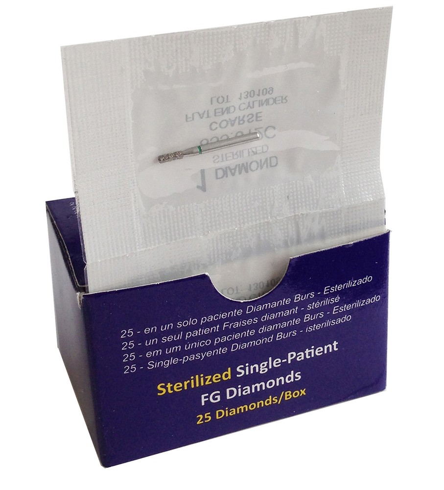 Single-Patient Diamond-Sterilized-837/016C-Coarse (25pk)$5 Combine Ship