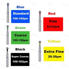 Dental Bur Diamond Burs Taper Flat End Nail Filing Drills For High Speed FG1.6mm