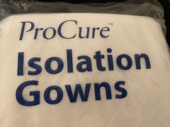 ProCure Isolation Gowns white Quantity 50 Pieces Health Care Universal Size