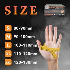 Heavy Duty Orange Diamond Grip 8mil Nitrile Gloves – Industrial Grade, Punctu…