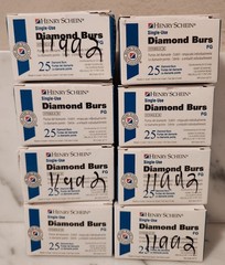 Henry Schein Course Flame Dental Diamond Burs FG 200 Count Single Use