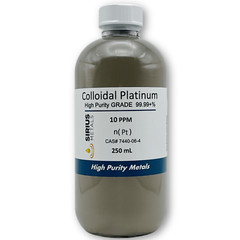 True Colloidal Platinum 10 ppm – 250 mL (8.45 Fl Oz) in a plastic bottle