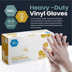 Medpride Medical Vinyl Examination Gloves Latex Free Pack of 100 LARGE
