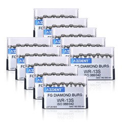 10Packs AZDENT Dental Super Coarse FG Diamond Grit Burs For High Speed Handpiece