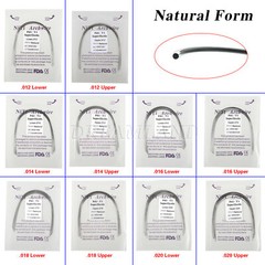 5 Packs Dental Orthodontic Super Elastic Niti Round Arch Wires Nature 10pc/pack