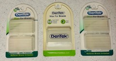 3 Dentek Wax For Braces Brackets And Wires Fresh Mint NEW Orthodontic