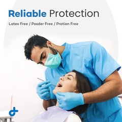 Dealmed Nitrile Exam Gloves, Sky Blue, Size Small, 100/Box