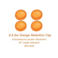 US Color Coded Retention Cap Inserts 0.8/1.2/2.4lbs for Locator Overdenture 4Pcs