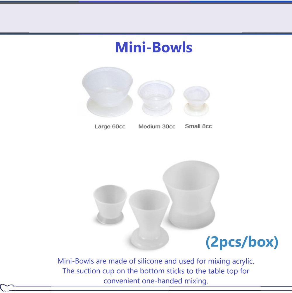 Dental Flexible Impression Bowls Mixing Silicone Bowl X/Small/Medium/Large