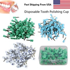 100pcs/Box Dental Prophy Tooth/Teeth Polishing Cups Brushes Latch Type Webbed