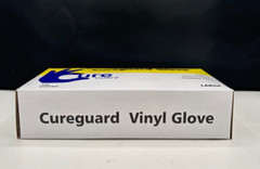 Cureguard Vinyl Gloves 100 Count, Large, Non-Sterile Powder Free NEW