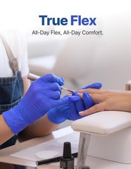 Schneider Nitrile Exam Gloves, Dark Blue, Large, 03 Blue (Large 100ct)