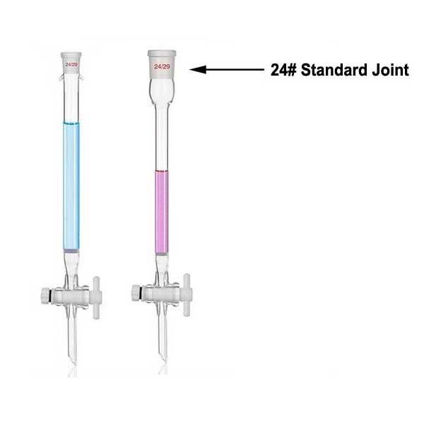 Glass Chromatography Columns with Standard Joints Chemistry Laboratory Supply