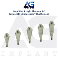Straight Multi Unit Prosthetic RC Compatible with Megagen® BlueDiamond